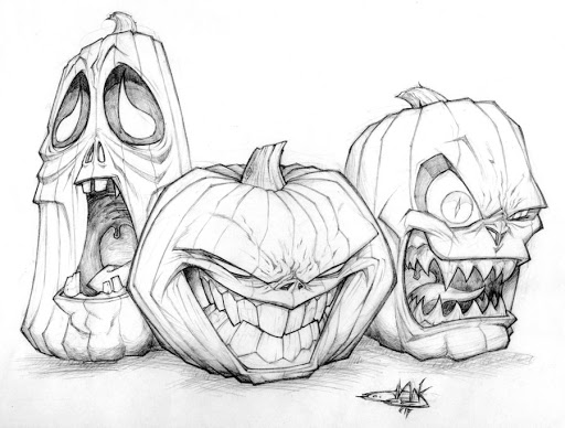 dibujos para halloween de terror